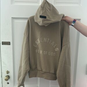 Fear of God Essentials Tan Hoodie